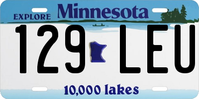 MN license plate 129LEU