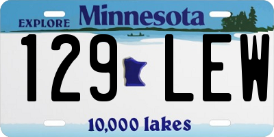 MN license plate 129LEW