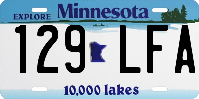MN license plate 129LFA