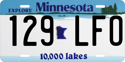 MN license plate 129LFO