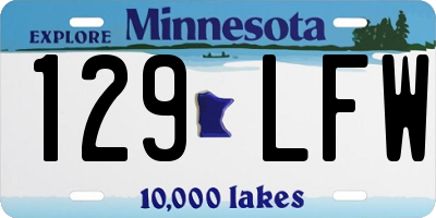 MN license plate 129LFW