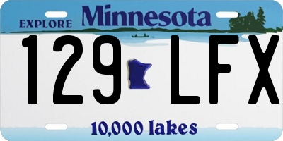 MN license plate 129LFX