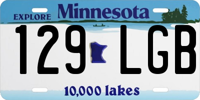 MN license plate 129LGB