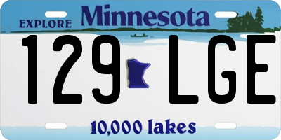 MN license plate 129LGE