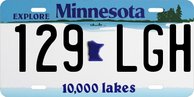 MN license plate 129LGH