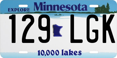 MN license plate 129LGK