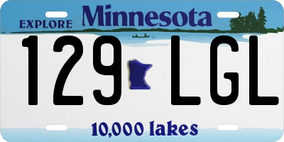 MN license plate 129LGL
