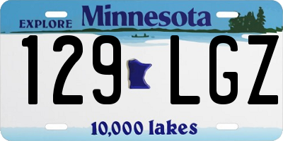 MN license plate 129LGZ