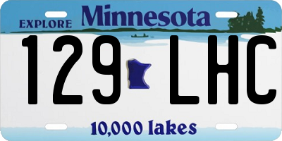 MN license plate 129LHC