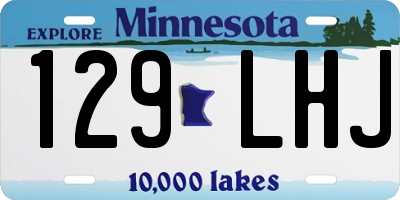 MN license plate 129LHJ