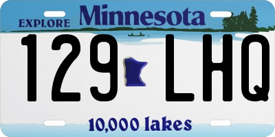 MN license plate 129LHQ