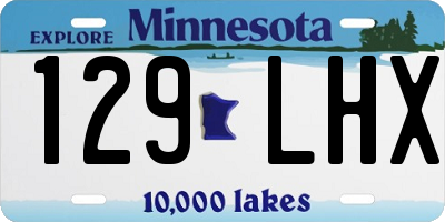 MN license plate 129LHX