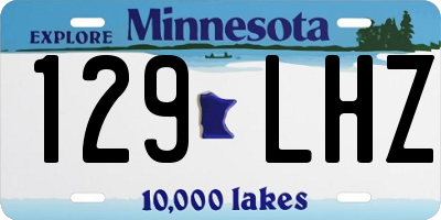 MN license plate 129LHZ