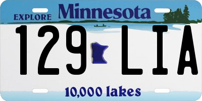 MN license plate 129LIA