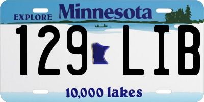 MN license plate 129LIB