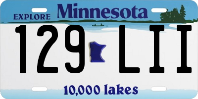 MN license plate 129LII