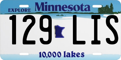 MN license plate 129LIS