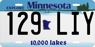 MN license plate 129LIY