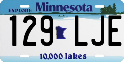 MN license plate 129LJE