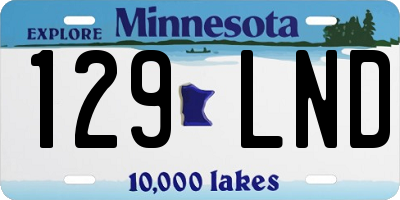 MN license plate 129LND