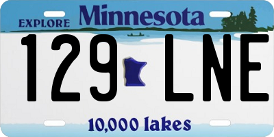 MN license plate 129LNE