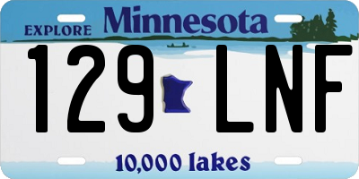 MN license plate 129LNF