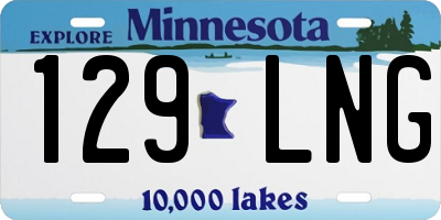 MN license plate 129LNG