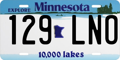 MN license plate 129LNO