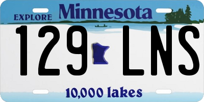 MN license plate 129LNS