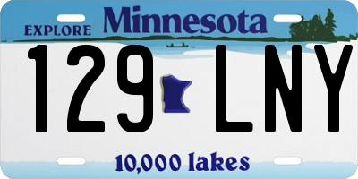 MN license plate 129LNY