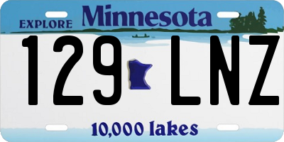 MN license plate 129LNZ