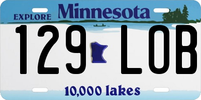 MN license plate 129LOB