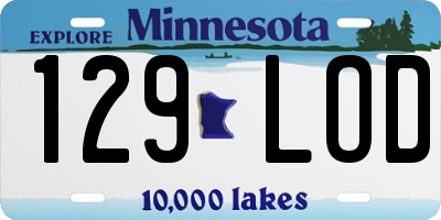 MN license plate 129LOD