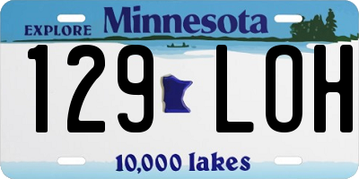 MN license plate 129LOH