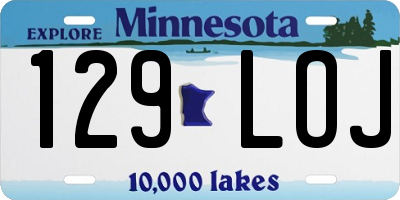 MN license plate 129LOJ