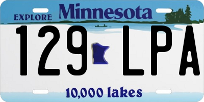 MN license plate 129LPA
