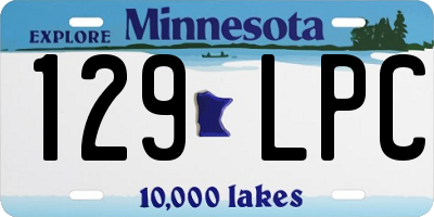 MN license plate 129LPC
