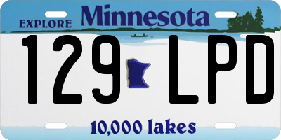 MN license plate 129LPD