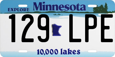 MN license plate 129LPE