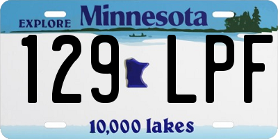 MN license plate 129LPF
