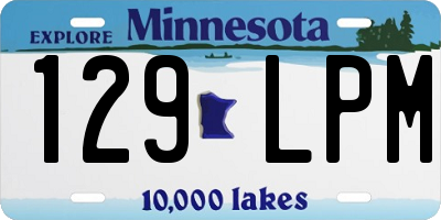 MN license plate 129LPM