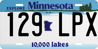 MN license plate 129LPX
