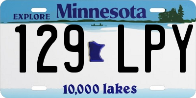 MN license plate 129LPY