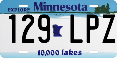 MN license plate 129LPZ
