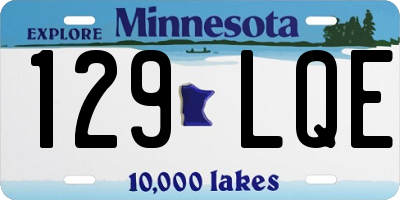 MN license plate 129LQE