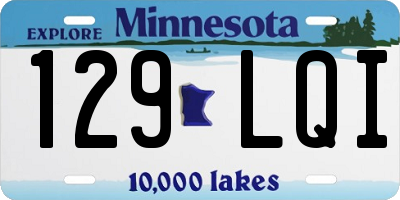 MN license plate 129LQI