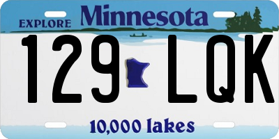 MN license plate 129LQK