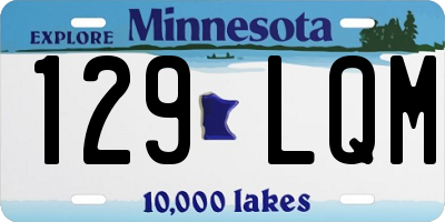 MN license plate 129LQM