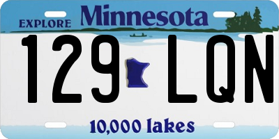 MN license plate 129LQN