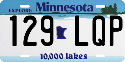 MN license plate 129LQP